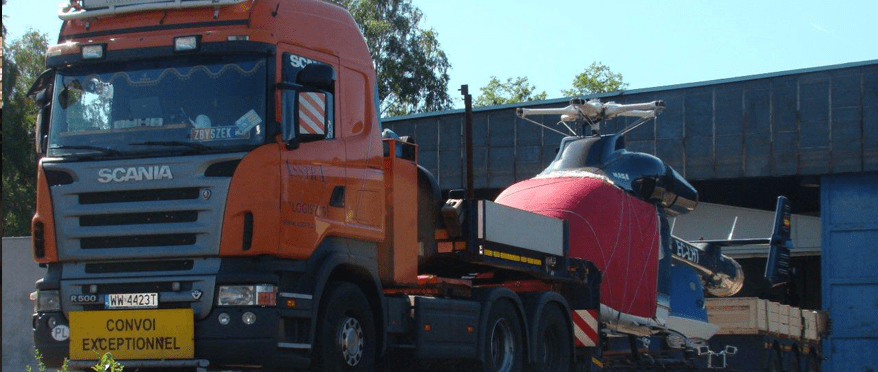 Transport d'un hélicoptère